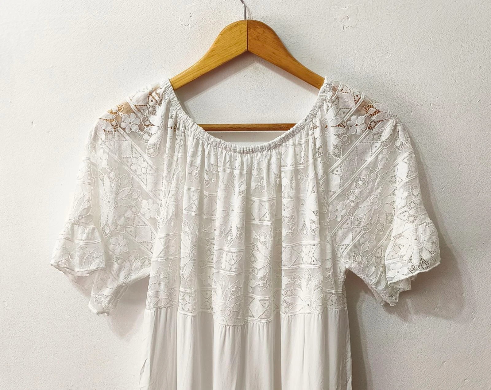 Witte zomerjurk voor dames maat M-L – photo 6